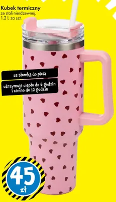 Kubek termiczny ze stali nierdzewnej 1,2 l promocja w Tedi