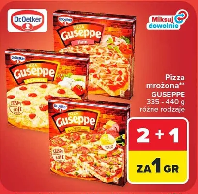 Pizza mrożona Dr. Oetker Guseppe cztery sery promocja w Carrefour
