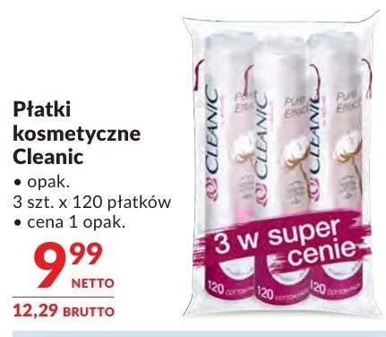 Płatki kosmetyczne Cleanic promocja w Makro
