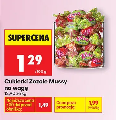 Cukierki Zozole Mussy na wagę promocja w Biedronka