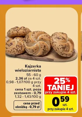 Kajzerka wieloziarnista promocja w Carrefour