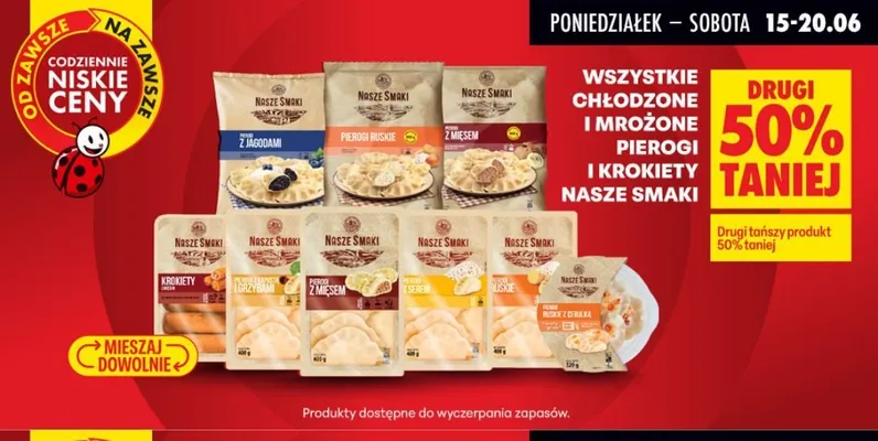 Pierogi ruskie Nasze Smaki promocja w Biedronka