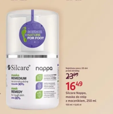 Maska do stóp z mocznikiem Silcare Nappa promocja w Rossmann