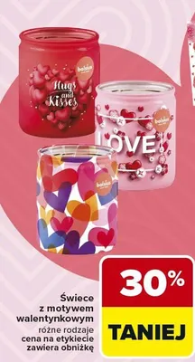 Świece z motywem walentynkowym różne rodzaje promocja w Carrefour Market
