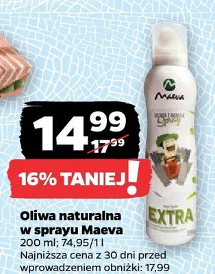 Oliwa naturalna w sprayu Maeva Extra promocja w Netto