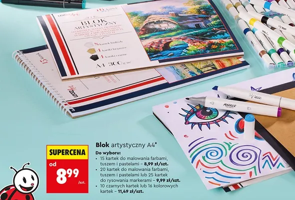 Blok artystyczny A4 LOOZZ Art 25 kartek promocja w Biedronka