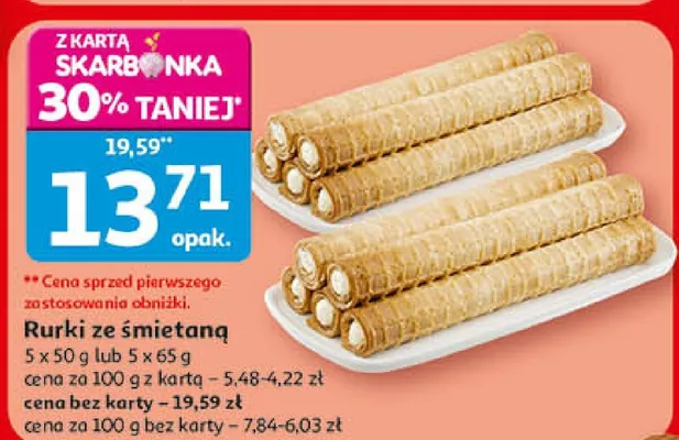 Rurki ze śmietaną promocja w Auchan