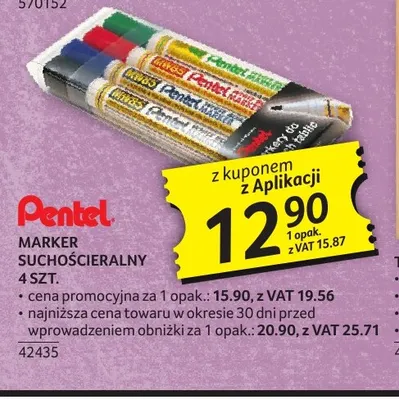 Marker suchościeralny Pentel 4 szt. promocja w Selgros