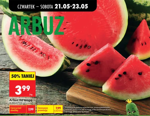 Arbuz na wagę promocja w Biedronka