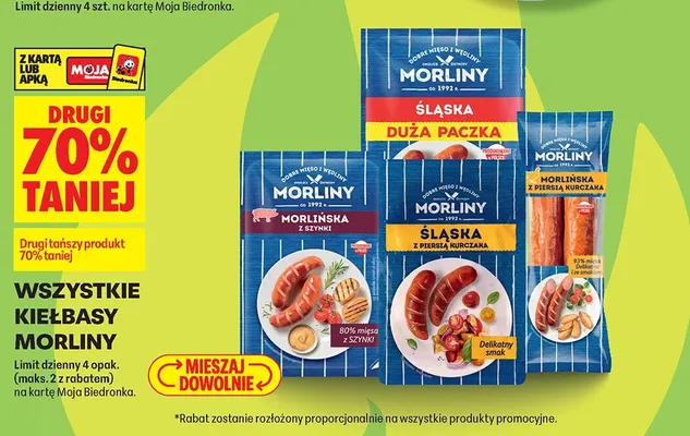 Kiełbasa Morlińska z szynki Morliny promocja w Biedronka
