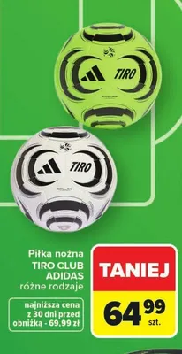 Piłka nożna TIRO CLUB ADIDAS promocja w Carrefour