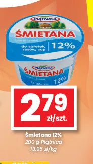 Śmietana Piątnica 12% promocja w emma MARKET