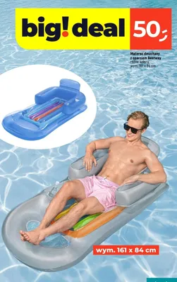 Materac dmuchany z oparciem Bestway 161x84cm promocja w Dealz