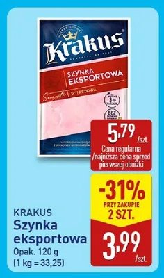 Szynka eksportowa Krakus promocja w Aldi