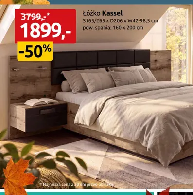 Łóżko Kassel Black Red White promocja w Black Red White