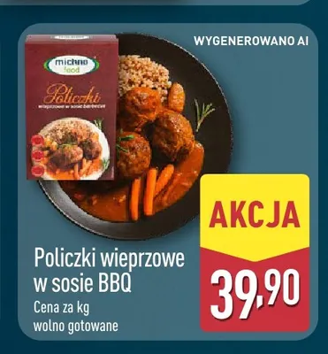 Policzki wieprzowe w sosie BBQ wolno gotowane Michna Food promocja w Aldi