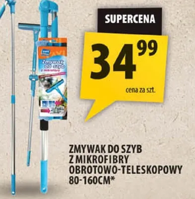 Zmywak do szyb z mikrofibry obrotowo-teleskopowy 80-160cm promocja w Arhelan
