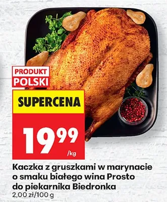 Kaczka z gruszkami w marynacie o smaku białego wina Prosto do piekarnika promocja w Biedronka