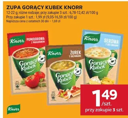 Zupa Gorący kubek różne rodzaje promocja w Stokrotka