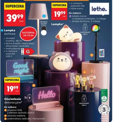 Lampka stołowa promocja w Biedronka