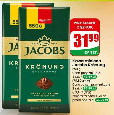 Kawa mielona Krönung promocja w Dino