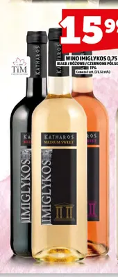 Wino białe Imiglykos półsłodkie promocja w TOPAZ