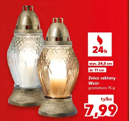 Znicz szklany z-384 promocja w Kaufland