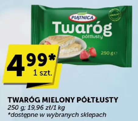 Twaróg mielony półtłusty Piątnica promocja w Euro Sklep