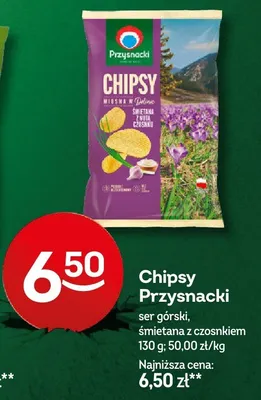 Chipsy Przysnacki ser górski, śmietana z czosnkiem promocja w Żabka
