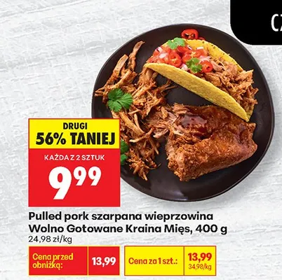 Pulled pork szarpana wieprzowina promocja w Biedronka