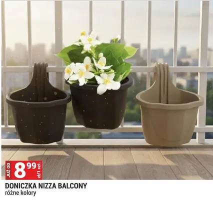 Doniczka Nizza Balcony różne kolory promocja w Merkury Market