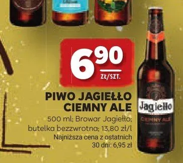 Piwo Jagiełło Ciemny Ale promocja w Stokrotka