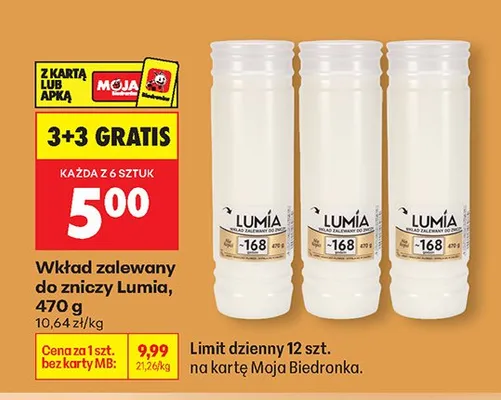 Wkład zalewany do zniczy Lumia promocja w Biedronka