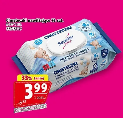 Chusteczki nawilżane Sensito Baby promocja w Prim Market