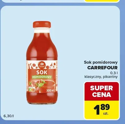 Sok pomidorowy klasyczny Carrefour promocja w Carrefour Market