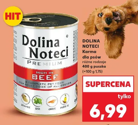 Karma dla psów różne rodzaje 400g puszka promocja w Kaufland
