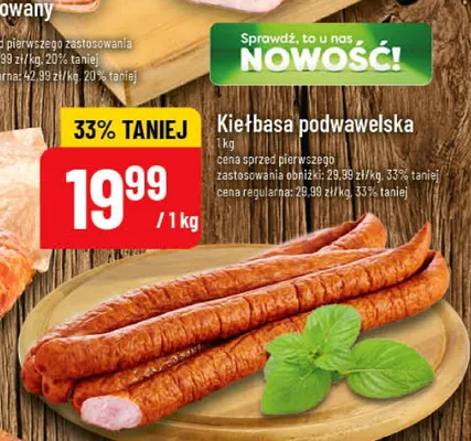 Kiełbasa podwawelska promocja w POLOmarket