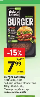 Burger roślinny na bazie kiełków słonecznika Dobra Kaloria promocja w Intermarche
