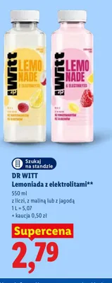 Lemoniada z elektrolitami z jagodą Dr Witt promocja w Lidl