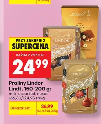 Praliny Lindt Nuxor Milk Chocolate promocja w Biedronka