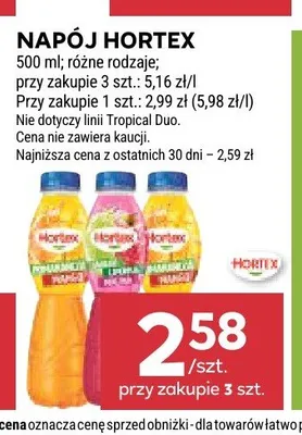 Napój Hortex jabłko mięta promocja w Stokrotka