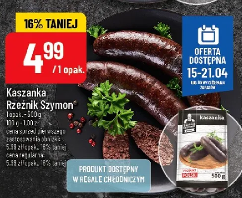 Kaszanka Rzeźnik Szymon promocja w POLOmarket
