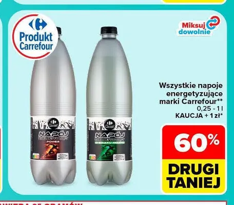 Napój energetyzujący Carrefour o smaku mojito promocja w Carrefour Market