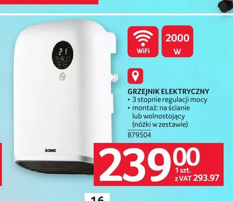 Grzejnik elektryczny Domo promocja w Selgros