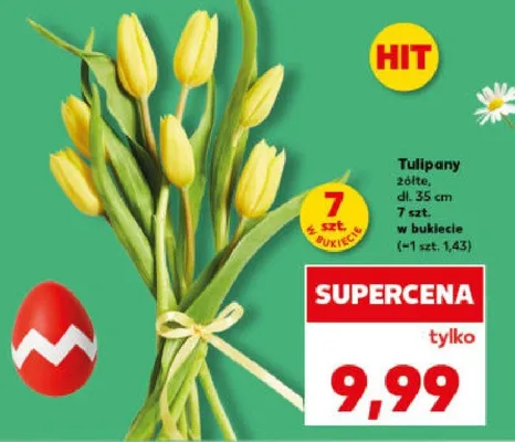 Tulipany żółte, dł. 35 cm promocja w Kaufland