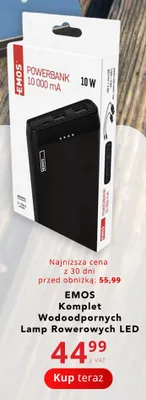 Komplet wodoodpornych lamp rowerowych LED EMOS promocja w Poczta Polska