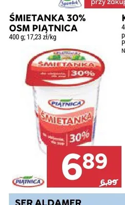 Śmietanka 30% OSM Piątnica promocja w Stokrotka