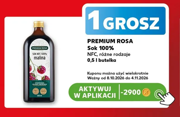 Sok NFC Premium Rosa 100% promocja w Kaufland