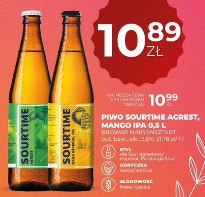 Piwo Sourtime Agrest, Mango IPA Browar Maryensztadt promocja w Duży Ben