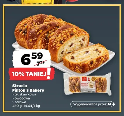 Strucla owocowa Finton's Bakery promocja w Netto